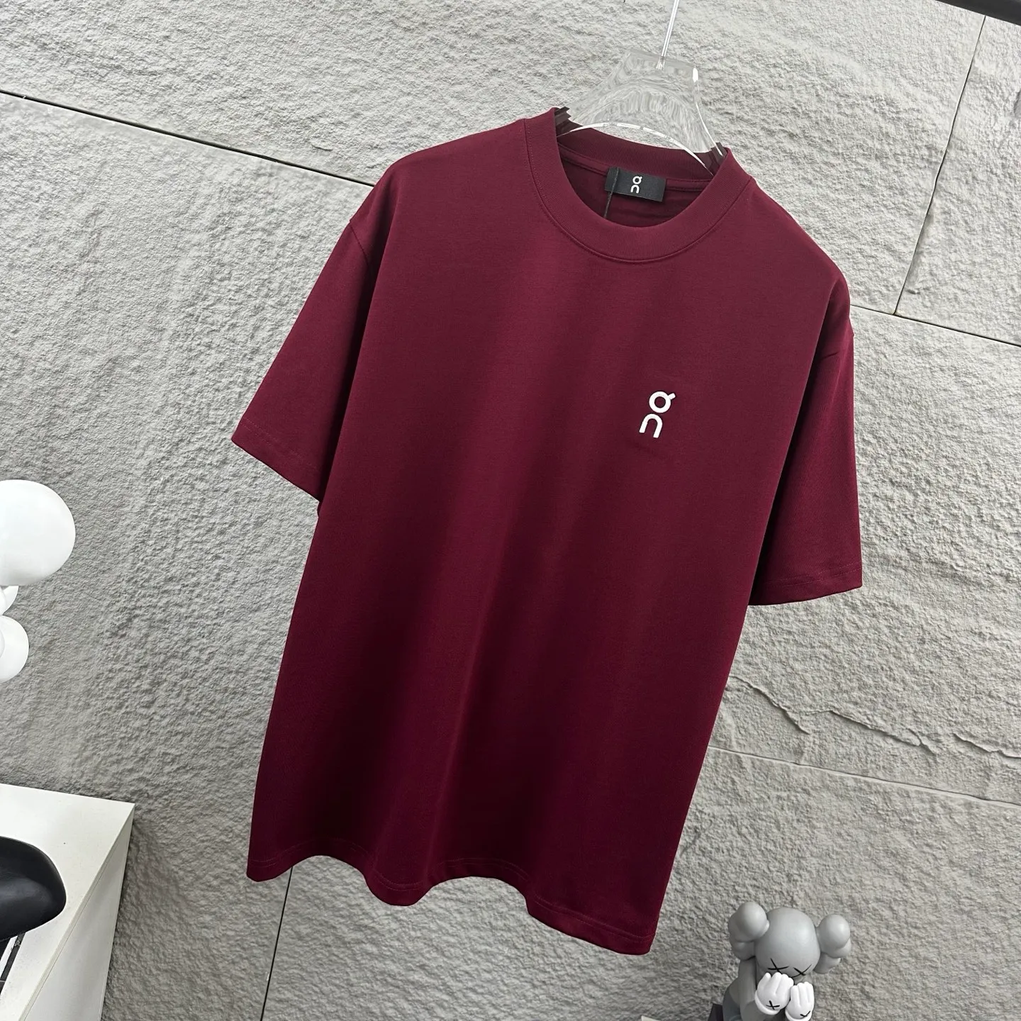 On running Series 2026 Spring and Summer New Arrival Classic simple personalized letter totem three-dimensional embroidery process logo custom double yarn plain cotton fabric short-sleeved T-shirt men and women Same Style Color: Black White Angora Red Flower Gray Apricot Size: S (90-130 pounds) M (120-150 pounds) L (140-165 pounds) XL (160-180 pounds) XXL (180 pounds)